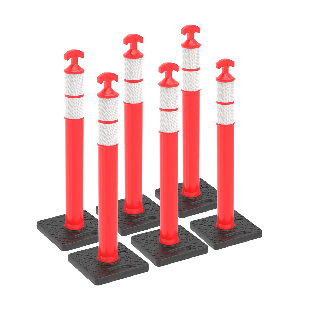 6PCS T-Top Delineator Post with Rubber /Water Filled Base , - View 11 | Besea Cone