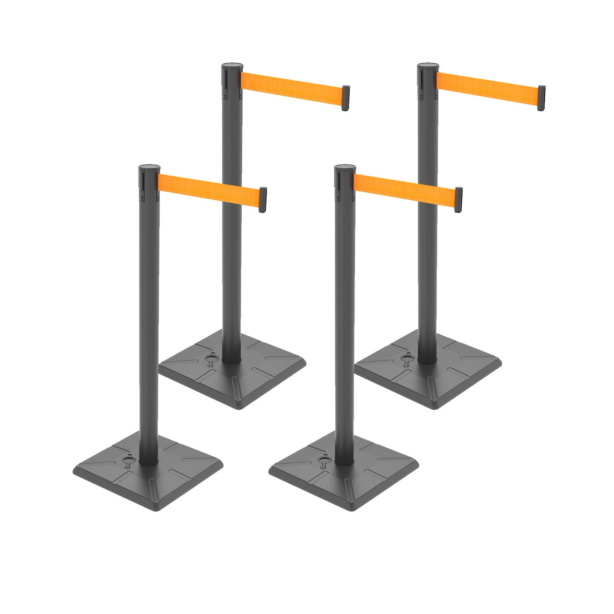 4-Pack 10ft Retractable Belt Barriers with "Caution - Do - View 41 | Besea Cone