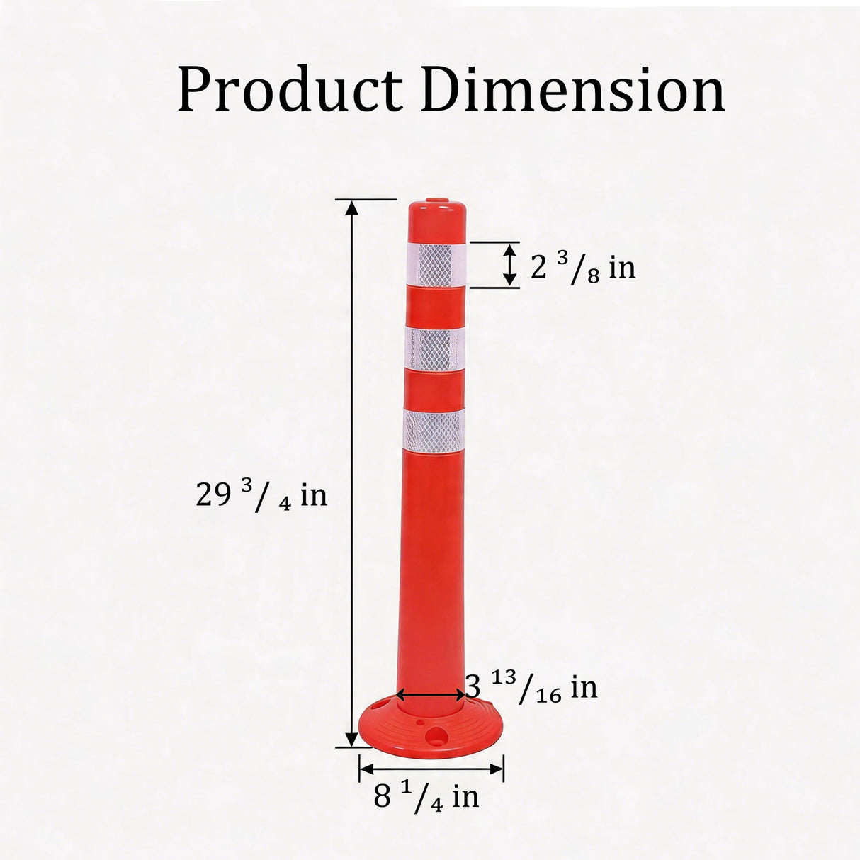 4PCS PU Flexible Post 75CM - Side View | Besea Cone
