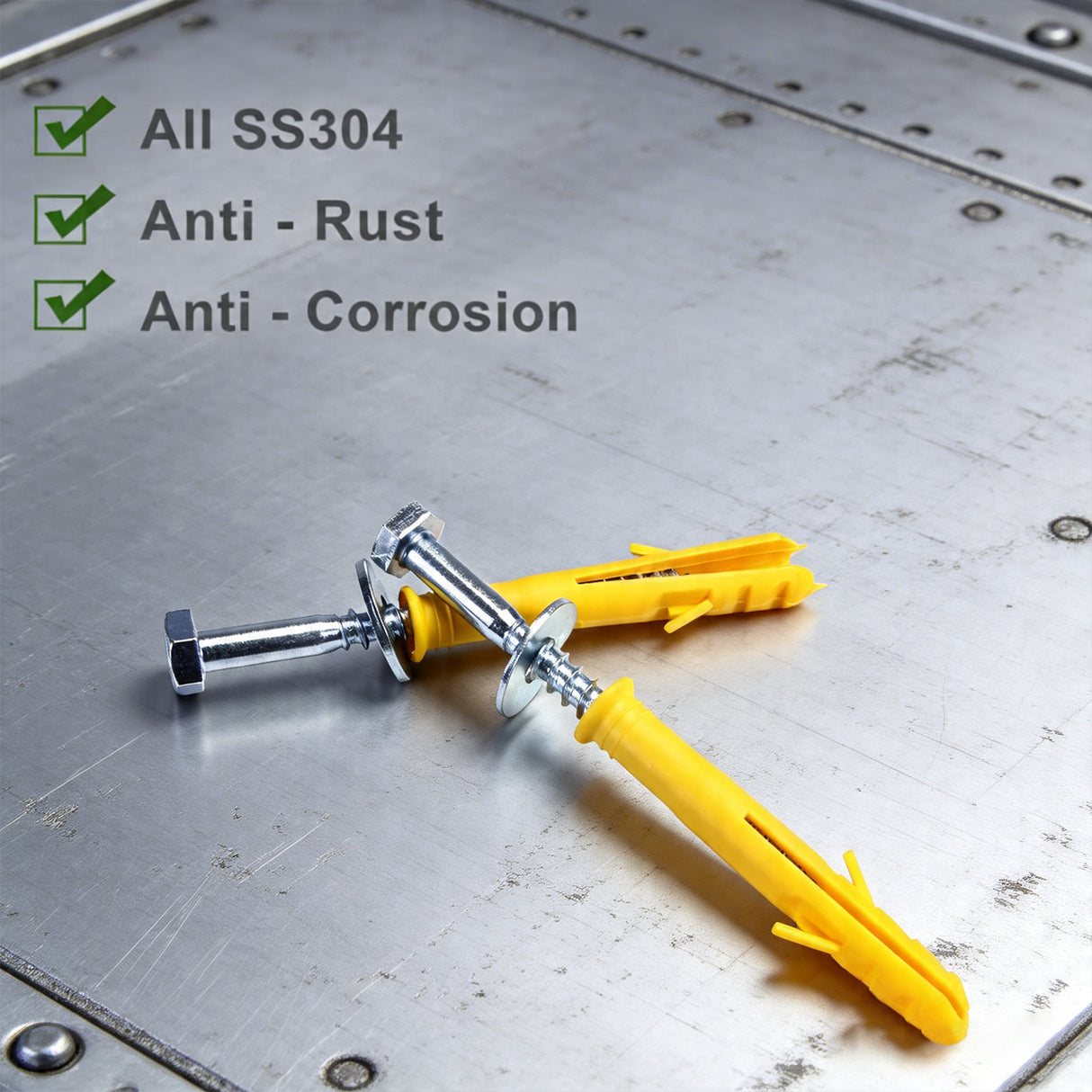 8PCS M10x120 Screws+Sleeve+Washer - Side View | Besea Cone