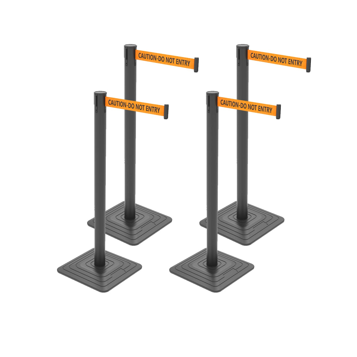 4-Pack 10ft Retractable Belt Barriers with "Caution - Do - View 23 | Besea Cone