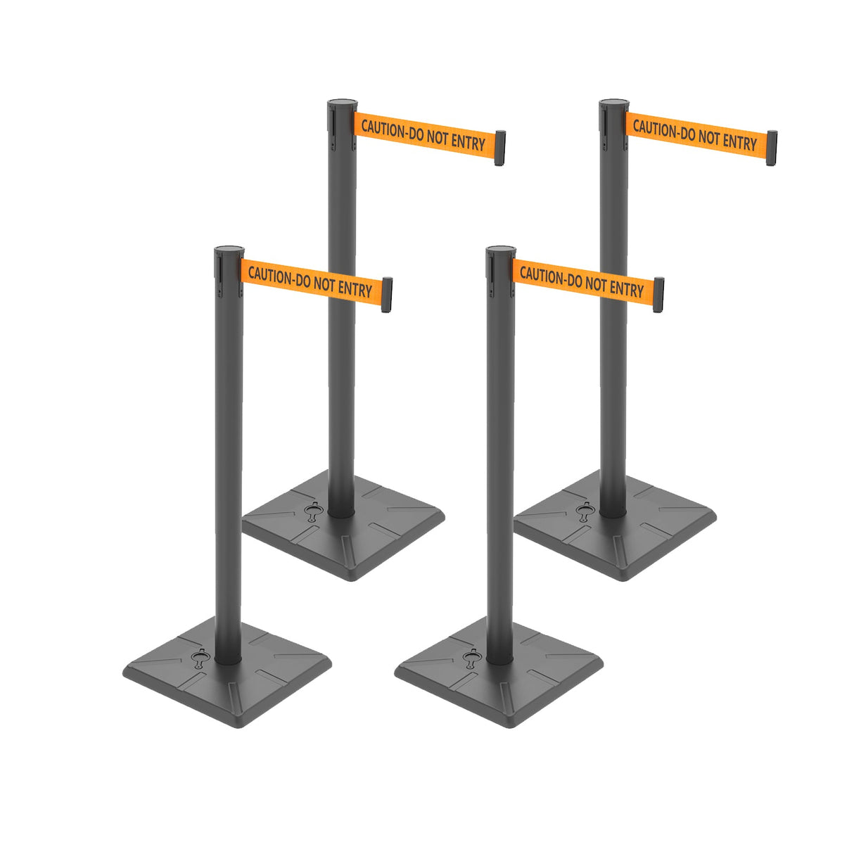 4-Pack 10ft Retractable Belt Barriers with "Caution - Do - View 46 | Besea Cone