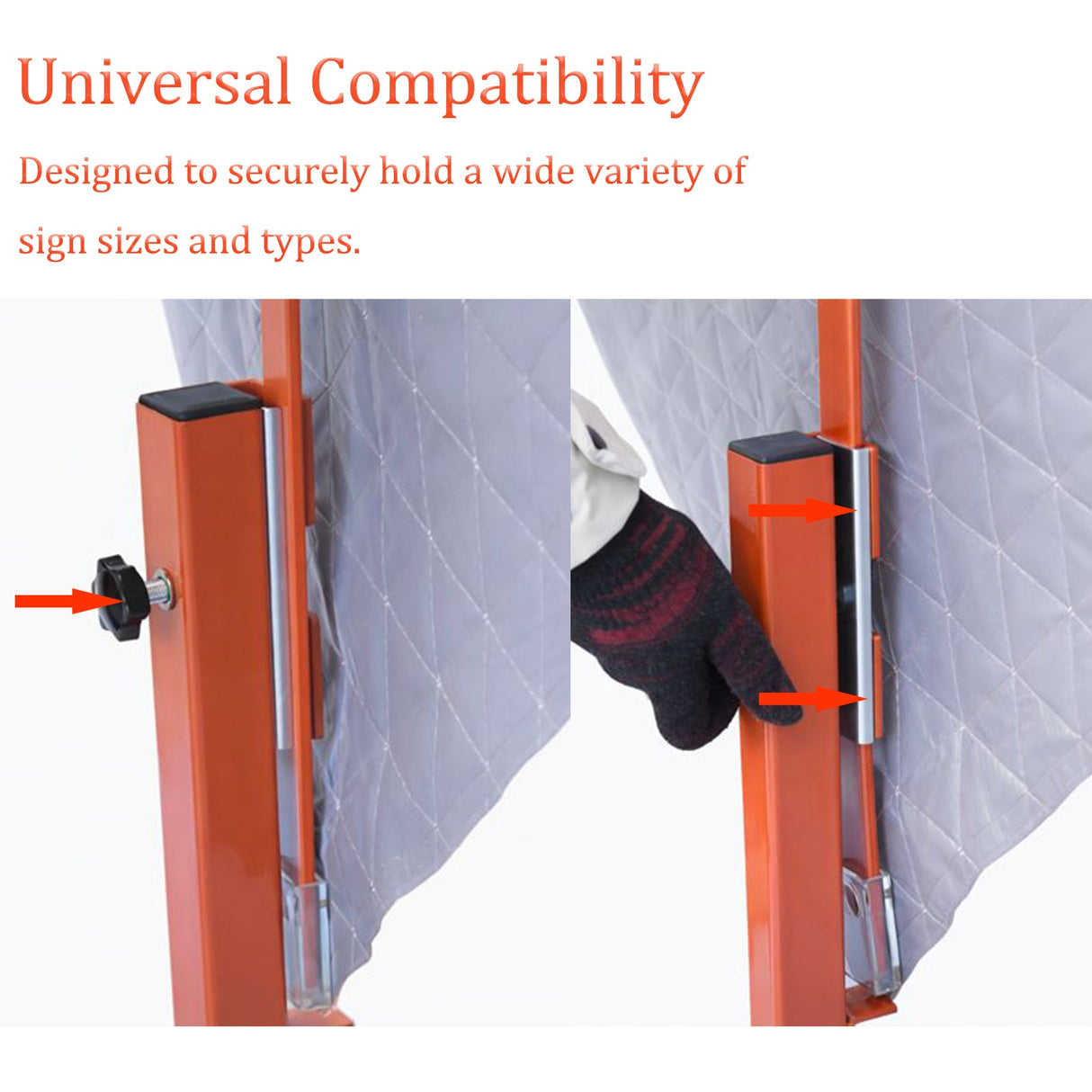58 CM Portable Roll-Up Sign Stand with Weighted Rubber Base - Close-Up | Besea Cone