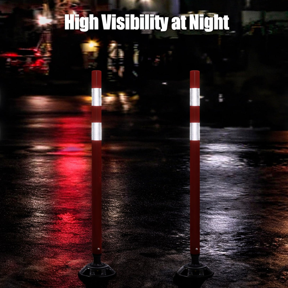 Flexible Surface Mount Delineator Post - Durable Traffic - In Use | Besea Cone