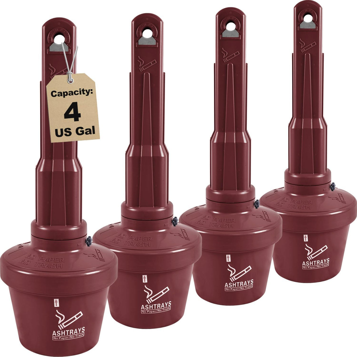 Outdoor AshTray Cigarette Butt Receptacle Disposal - Top View | Besea Cone