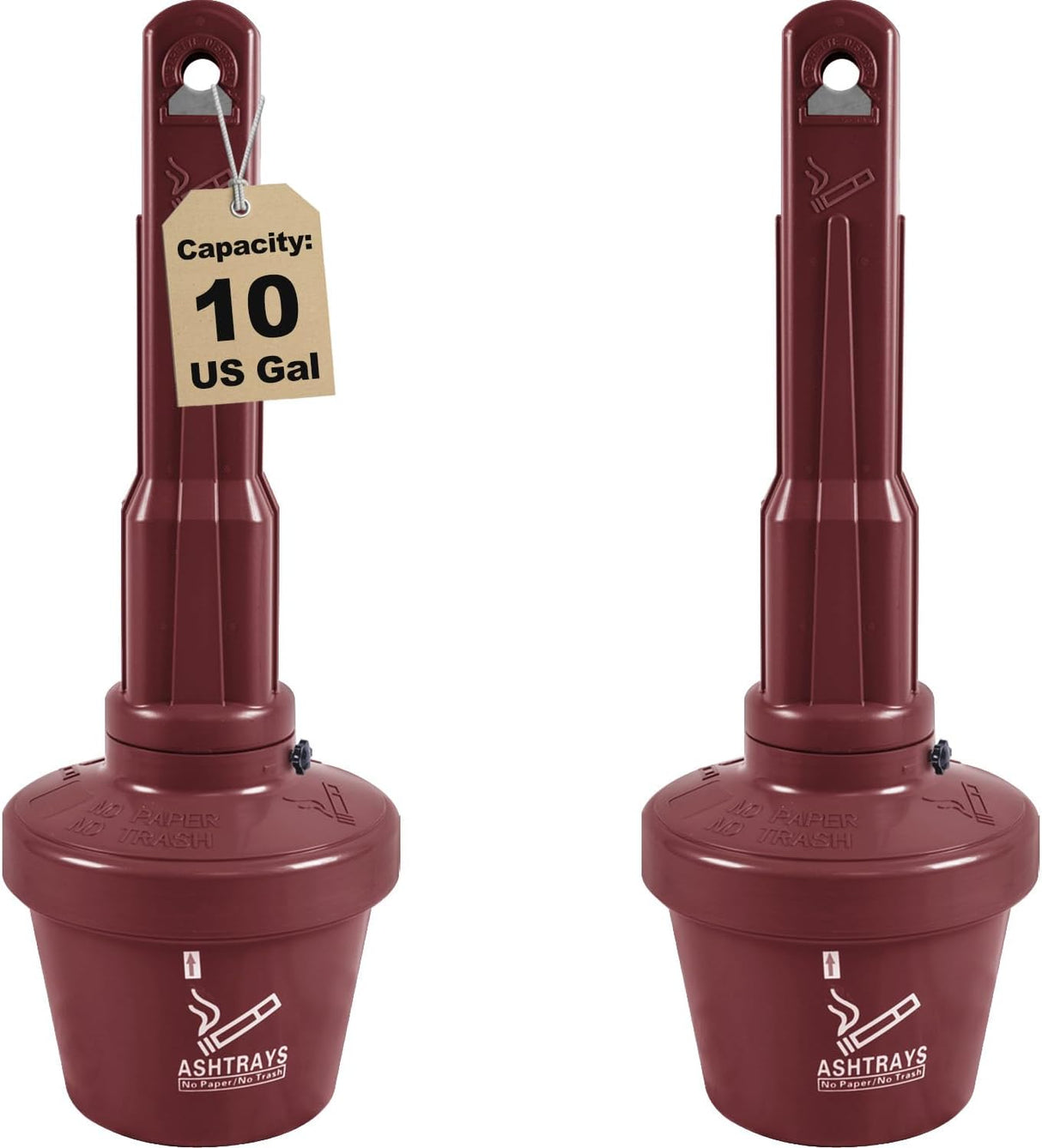 Outdoor AshTray Cigarette Butt Receptacle Disposal - Side View | Besea Cone