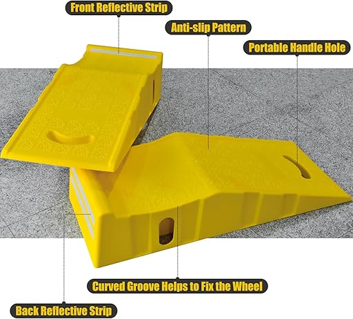 2PCS Extra Heavy Lift Truck Ramp - Side View | Besea Cone