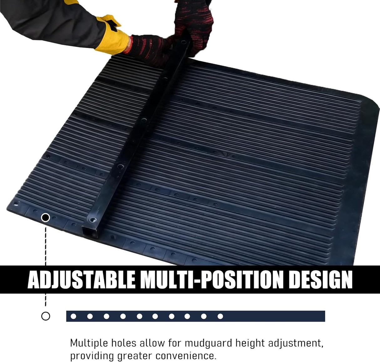 2-Pack Adjustable Hitch Mud Flaps, Heavy-Duty Rubber, - Installation | Besea Cone