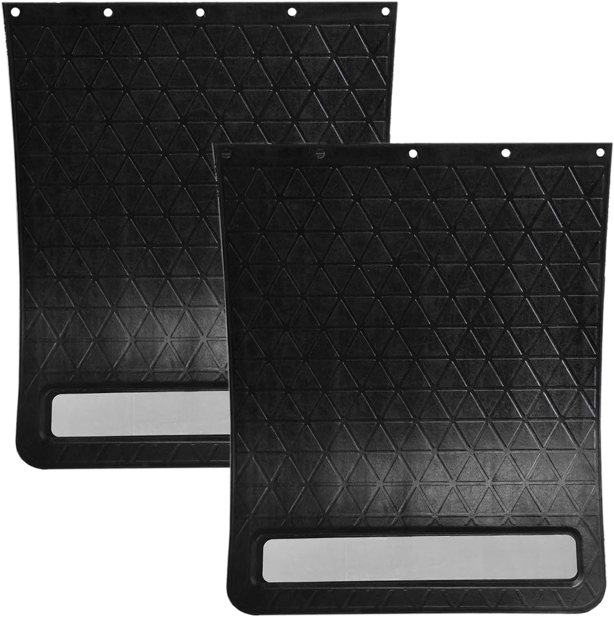 2-Pack Adjustable Hitch Mud Flaps, Heavy-Duty Rubber, - Angle View | Besea Cone