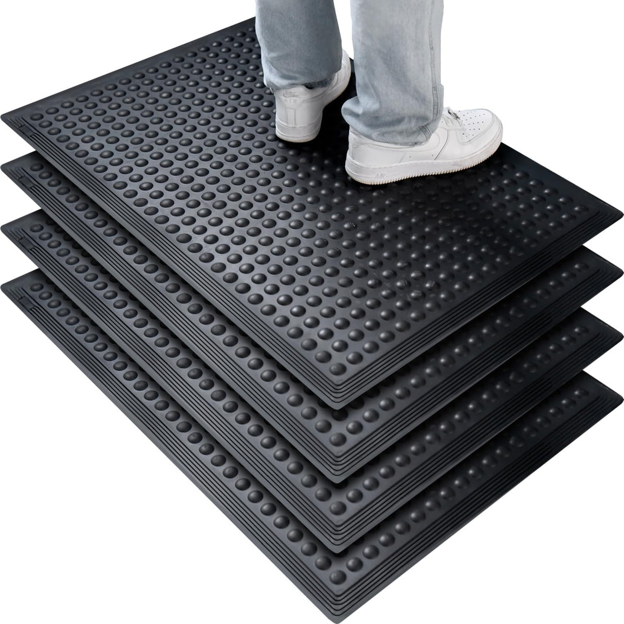 Rubber Dubble Anti-Fatigue Workplace Mat - Side View | Besea Cone