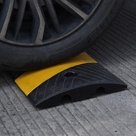 Heavy Duty Rubber Speed Bump Hump - In Use | Besea Cone