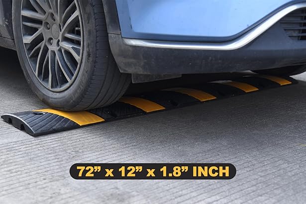 Heavy Duty Rubber Speed Bump Hump - Dimensions | Besea Cone