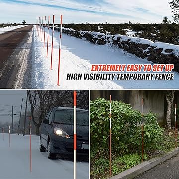 117 CM Fiberglass Snow Stakes x 50PCS - Close-Up | Besea Cone