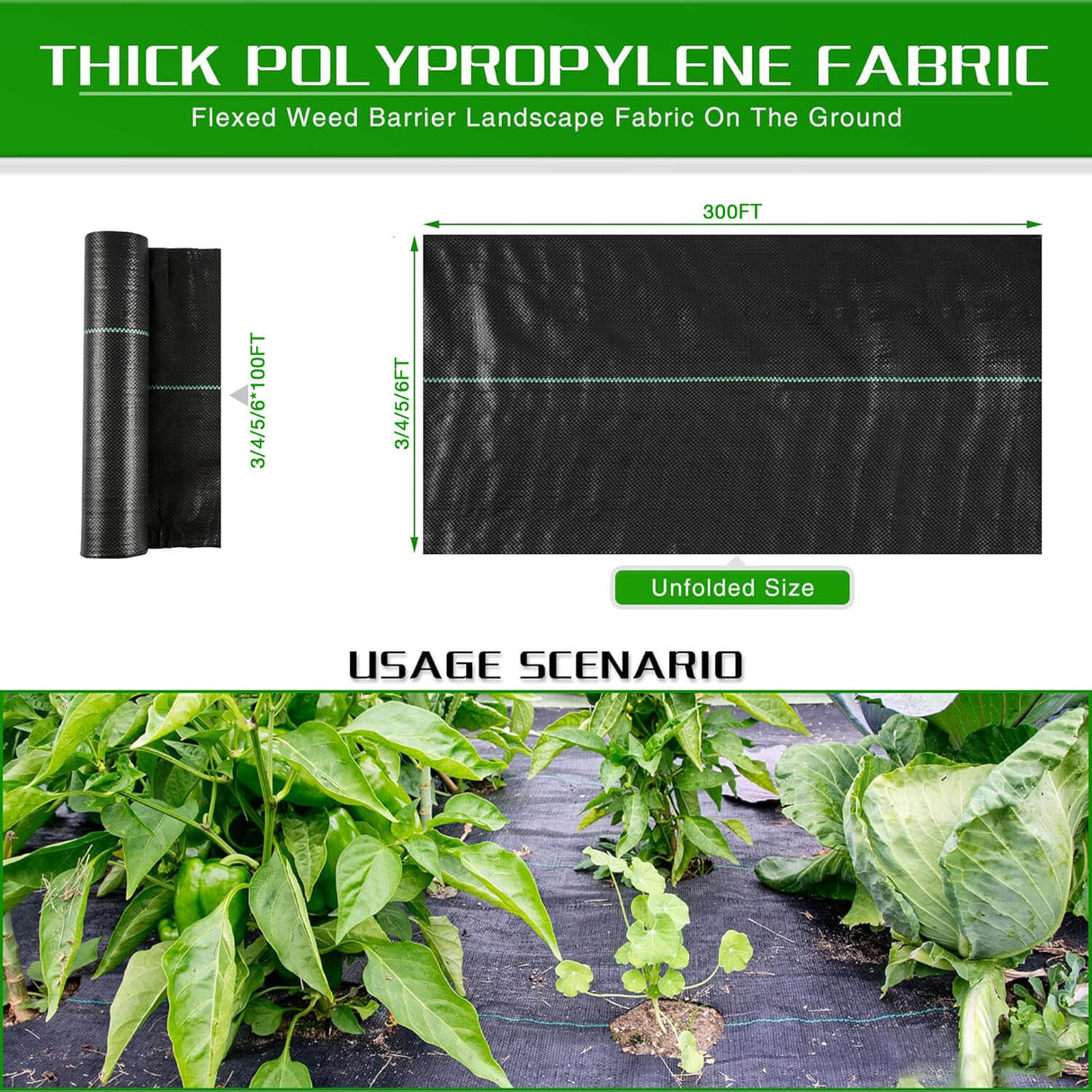 Weed Barrier Landscape Fabric - Side View | Besea Cone