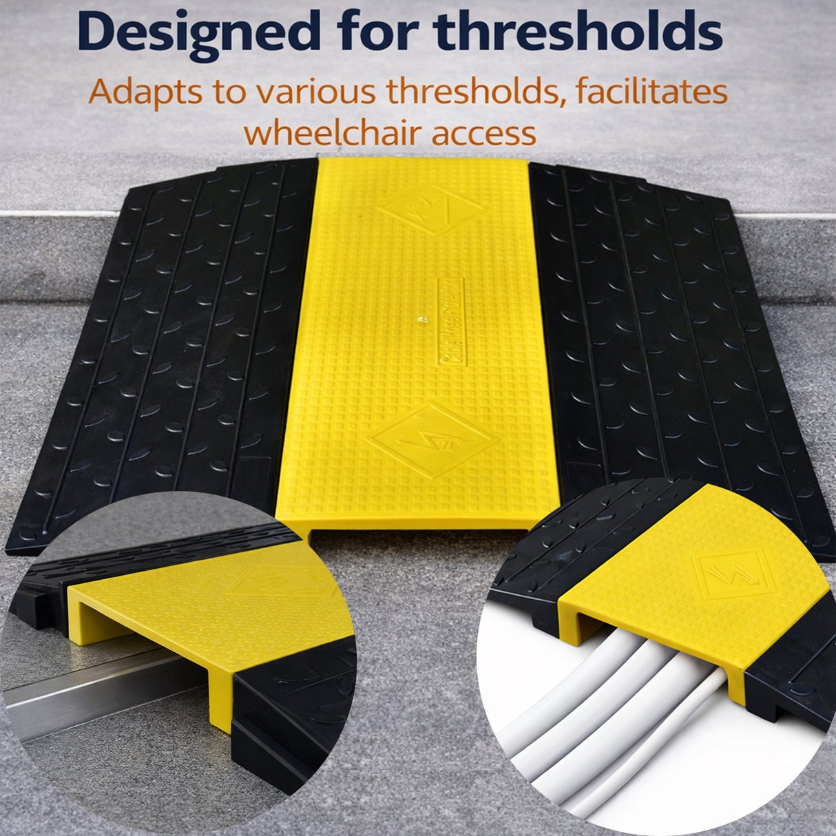25 CM Large Channel Drop Over Cable Cover, Threshold Bridge - In Use | Besea Cone