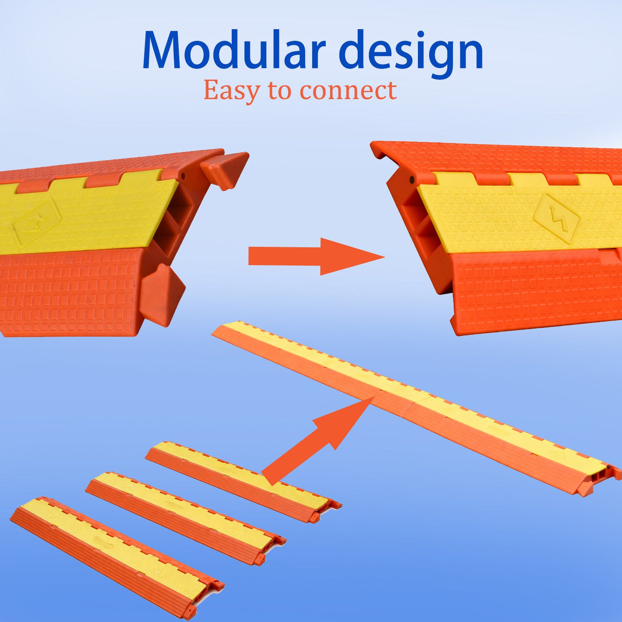 5/2/3 Channel 5 CM Orange/Yellow Eco-friendly Drive Over - Detail | Besea Cone