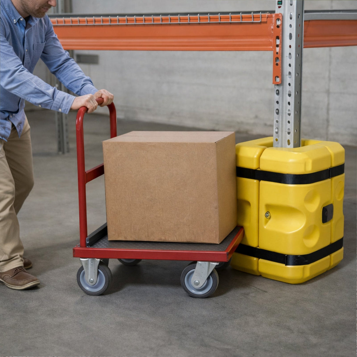 36/41 CM Column Protector, Heavy-Duty LDPE Safety Guards - Installation | Besea Cone