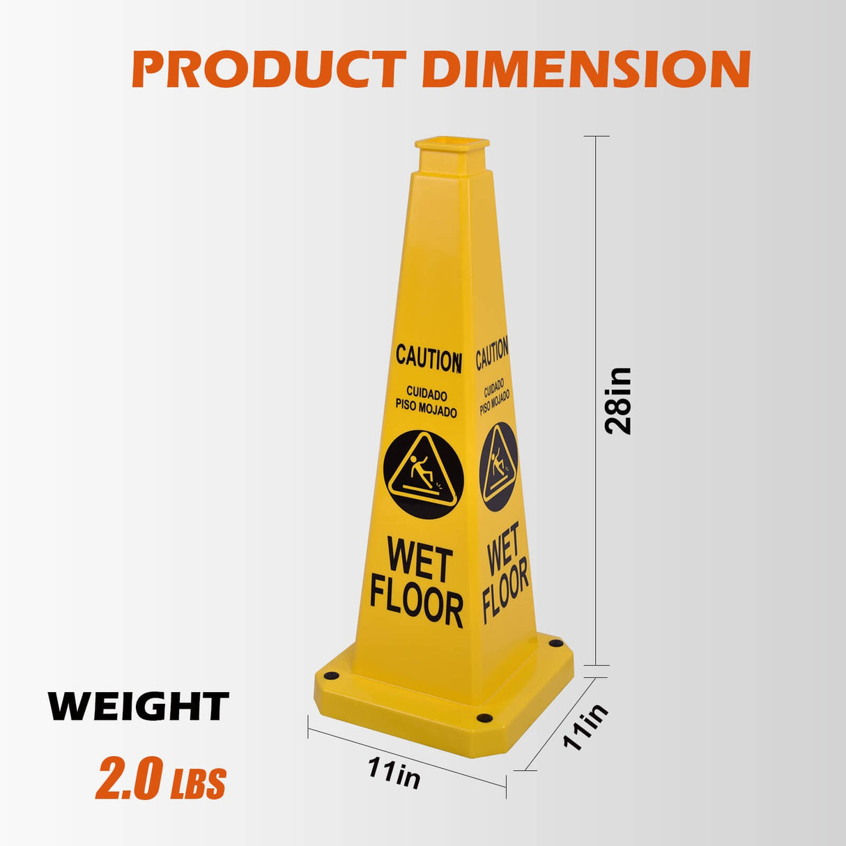 70 CM Safety Caution Cone with Handle - Top View | Besea Cone