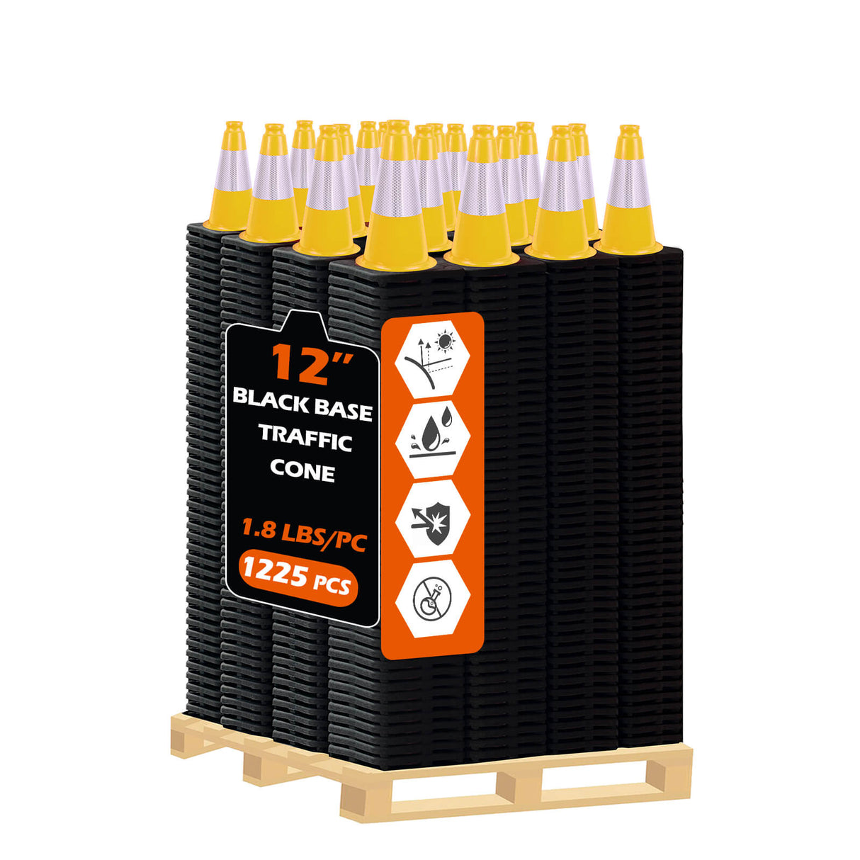 Light Weight Black Base Economy Traffic Cones - View 96 | Besea Cone