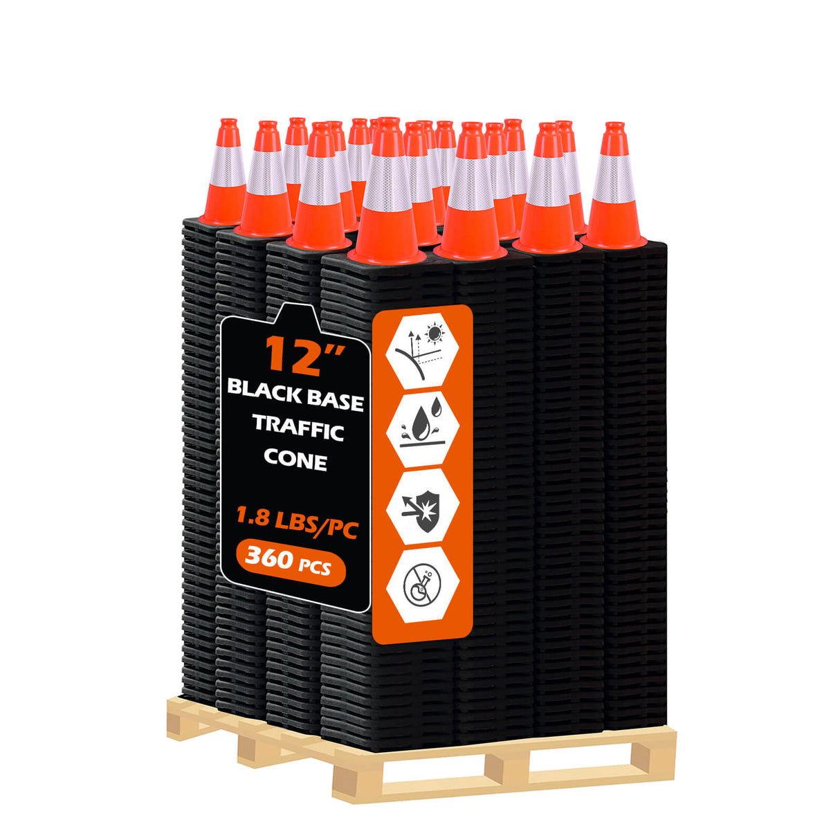 Light Weight Black Base Economy Traffic Cones - View 17 | Besea Cone
