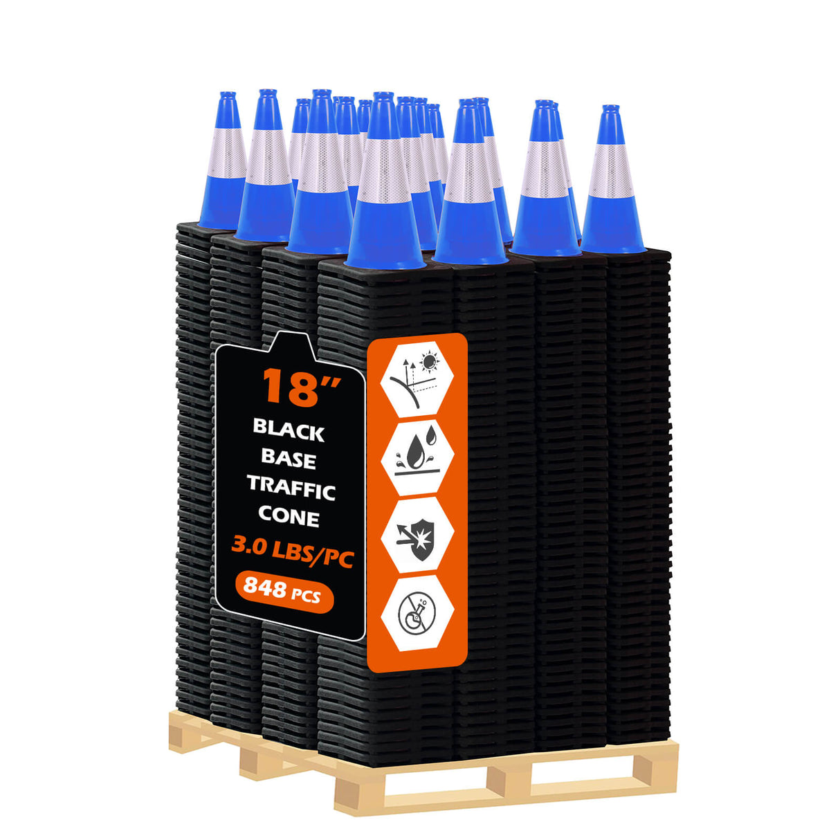 Light Weight Black Base Economy Traffic Cones - View 98 | Besea Cone