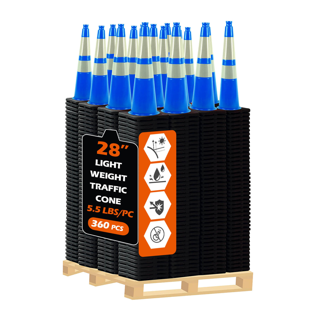 Light Weight Black Base Economy Traffic Cones - View 62 | Besea Cone
