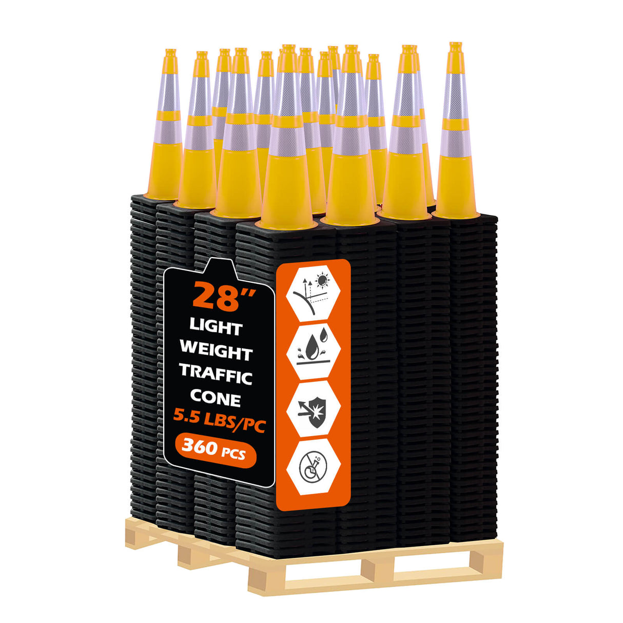 Light Weight Black Base Economy Traffic Cones - View 63 | Besea Cone
