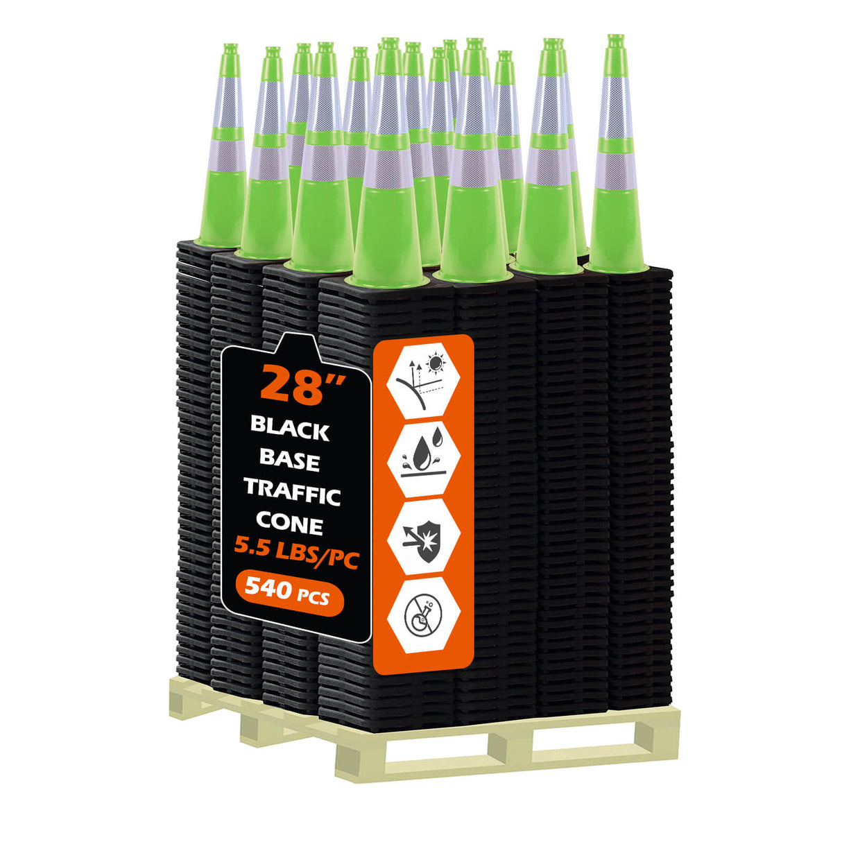 Light Weight Black Base Economy Traffic Cones - View 101 | Besea Cone