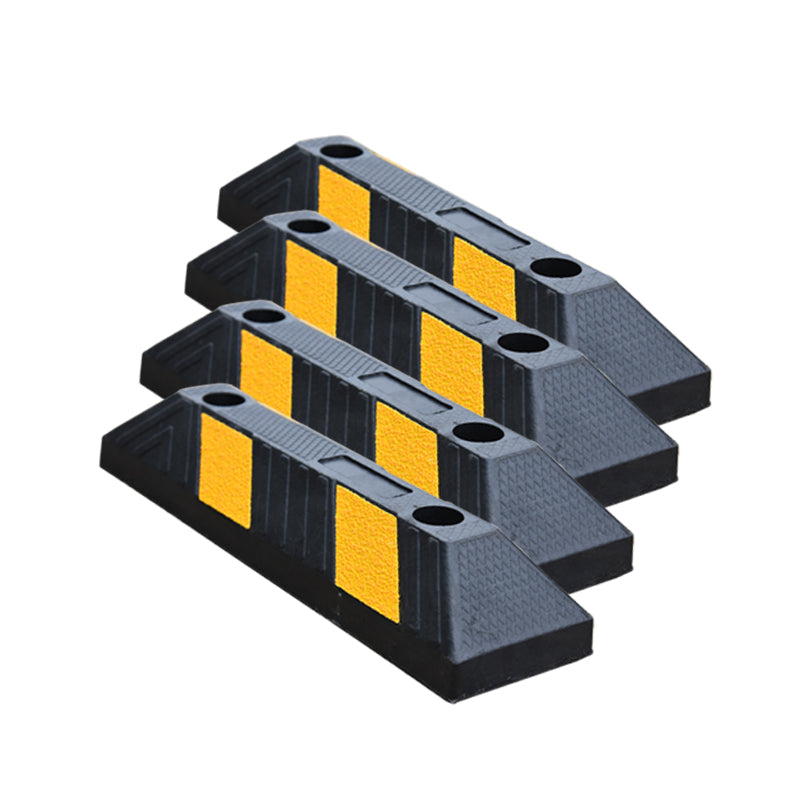 Heavy Duty Rubber Parking Curb with Beads Reflector - Dimensions | Besea Cone