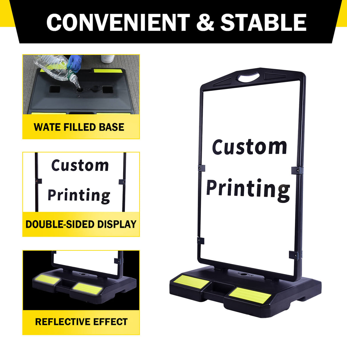 Wind SignBoard with Water Filled Base - Detail | Besea Cone