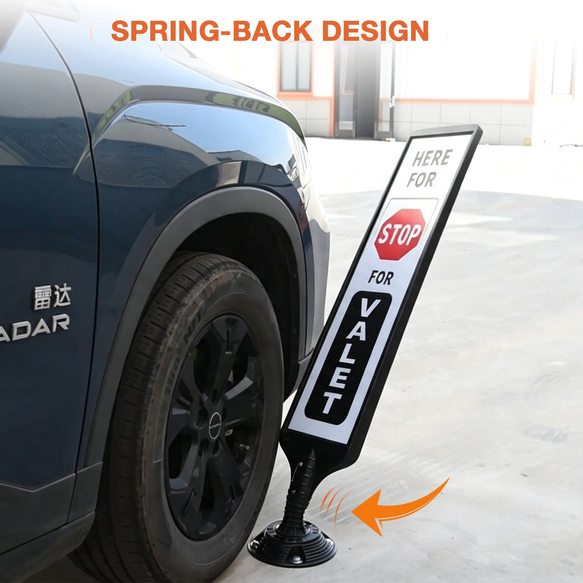 2-Pack 112 cm Spring-Back Parking Sign Stands - product view 3