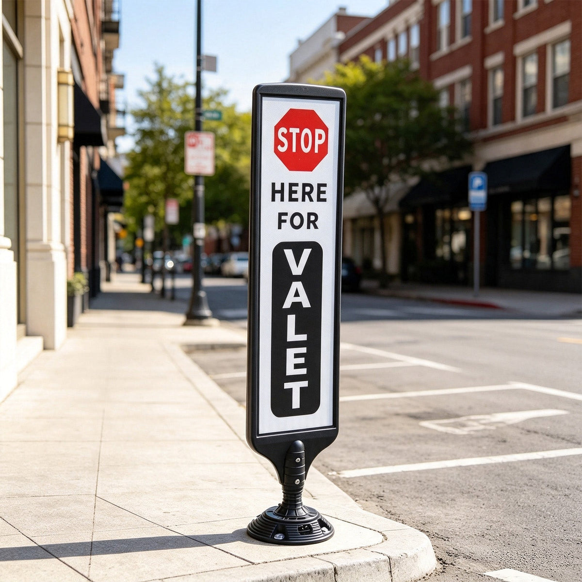 2-Pack 112 cm Spring-Back Parking Sign Stands - product view 5