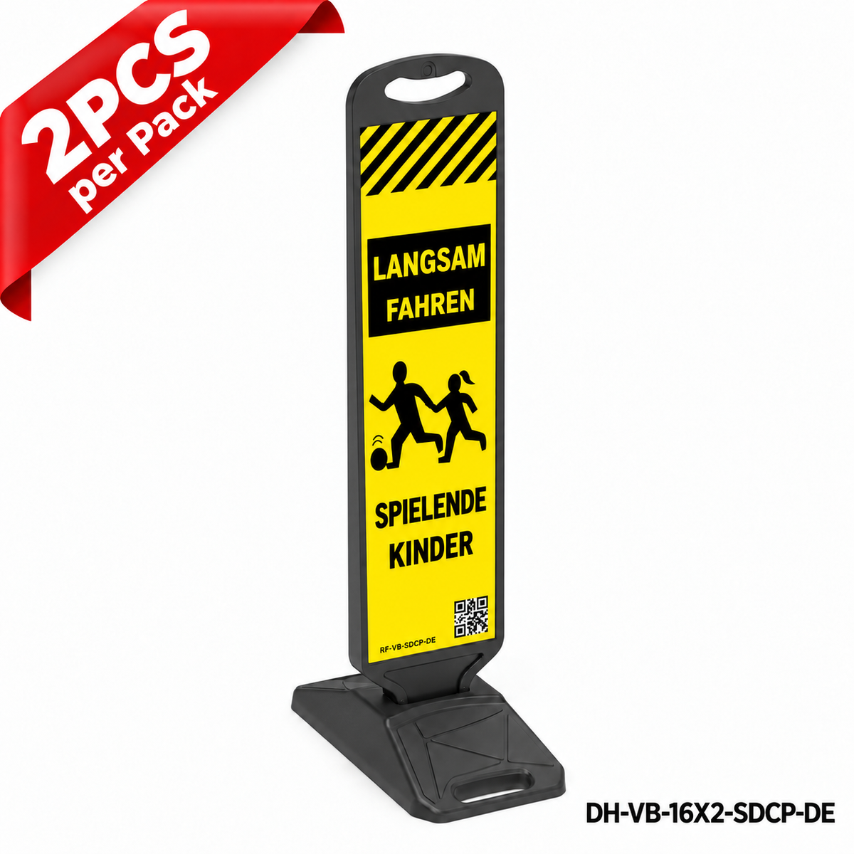DH-VB-16X2-SDCP-DE | CHILDREN PLAYING | Heavy Duty Rubber Base | DE-Deutsch