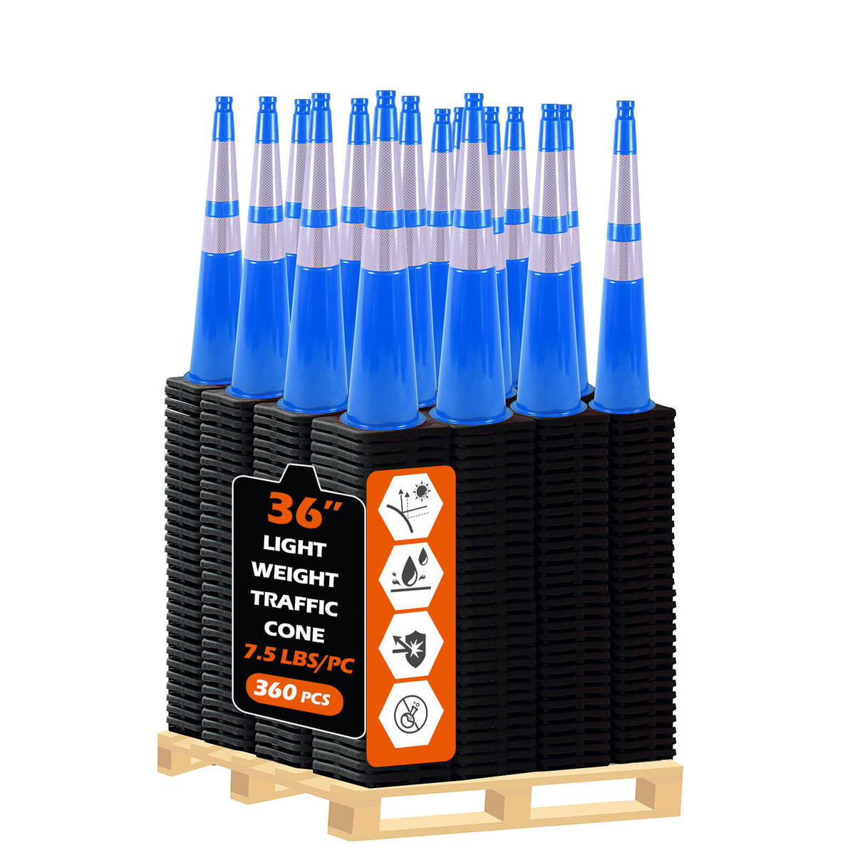 Light Weight Black Base Economy Traffic Cones - View 72 | Besea Cone