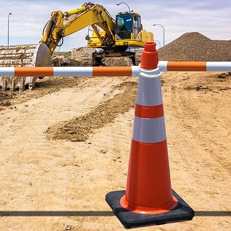 Retractable Traffic Cone Bars - Side View | Oranlite Europe