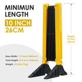 270 CM Expandable Barrier with Heavy Base - Top View | Besea Cone