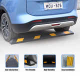 Heavy Duty Rubber Parking Curb with Beads Reflector - Top View | Besea Cone