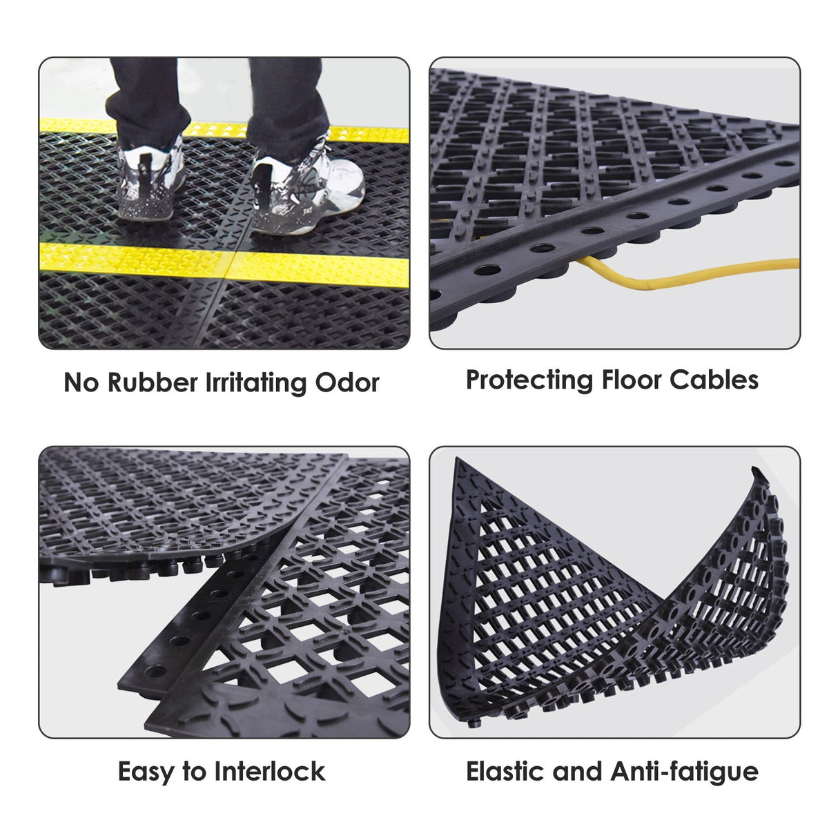 8 PCS Assemble to 21 SQFT Anti fatigue Interlocking - Close-Up | Besea Cone