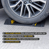 4PCS Car Parking Mat Self Adhesive with Yellow Reflective - In Use | Besea Cone