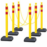 6-Pack Work Zone Safety Chain Post Set - High Visibility - View 20 | Besea Cone