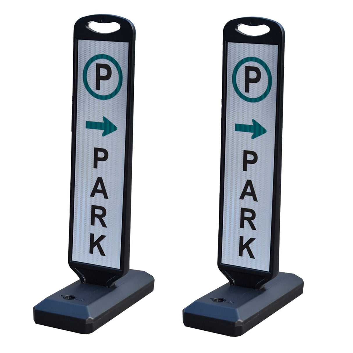 VILBLE 2-Pack 110 CM Double-Sided Reflective Safety Signs - Angle View | Besea Cone