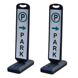 VILBLE 2-Pack 110 CM Double-Sided Reflective Safety Signs - Angle View | Besea Cone