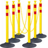 6-Pack Work Zone Safety Chain Post Set - High Visibility - View 15 | Besea Cone