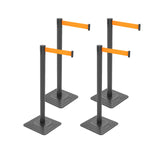 4-Pack 10ft Retractable Belt Barriers with "Caution - Do - View 18 | Besea Cone