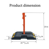 58 CM Portable Roll-Up Sign Stand with Weighted Rubber Base - Side View | Besea Cone