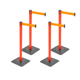 4-Pack 10ft Retractable Belt Barriers with "Caution - Do - View 29 | Besea Cone