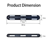 2PCS Bicyle Lane Separator Black/White - Side View | Besea Cone