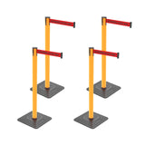 4-Pack 10ft Retractable Belt Barriers with "Caution - Do - View 13 | Besea Cone