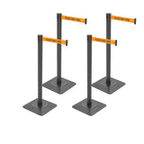 4-Pack 10ft Retractable Belt Barriers with "Caution - Do - View 26 | Besea Cone