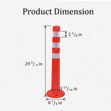4PCS PU Flexible Post 75CM - Side View | Besea Cone